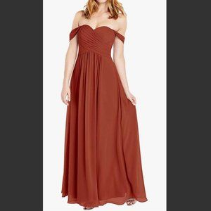 Earth tone - burnt orange - fall bridesmaids dress